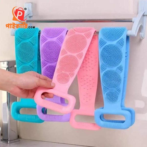 (2 pcs)Silicone Brushes Bath Towels Rubbing Back Mud Peeling Body Massage Shower